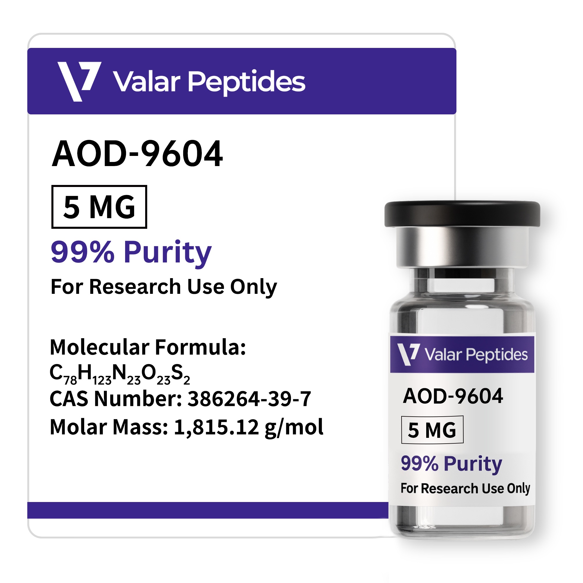 AOD-9604 5mg - Valar Peptides