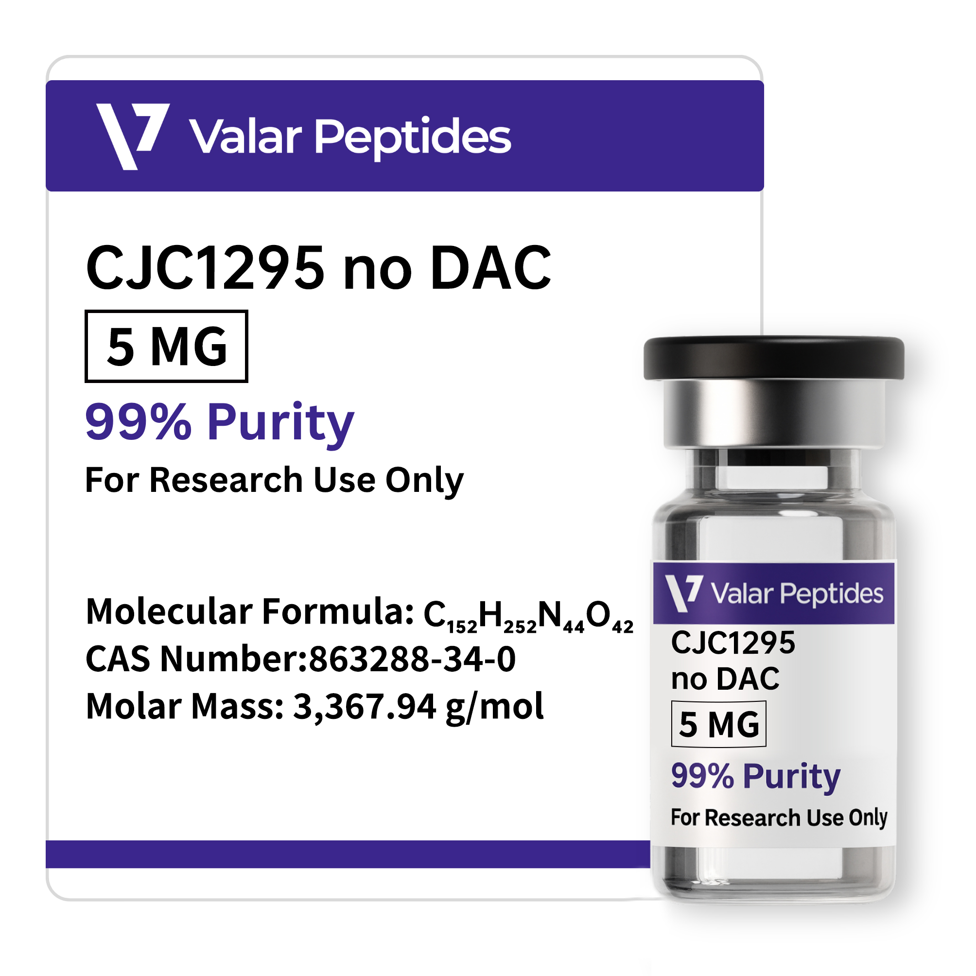 Buy CJC-1295 No DAC 5mg | High-Purity GHRH Analogue Peptide
