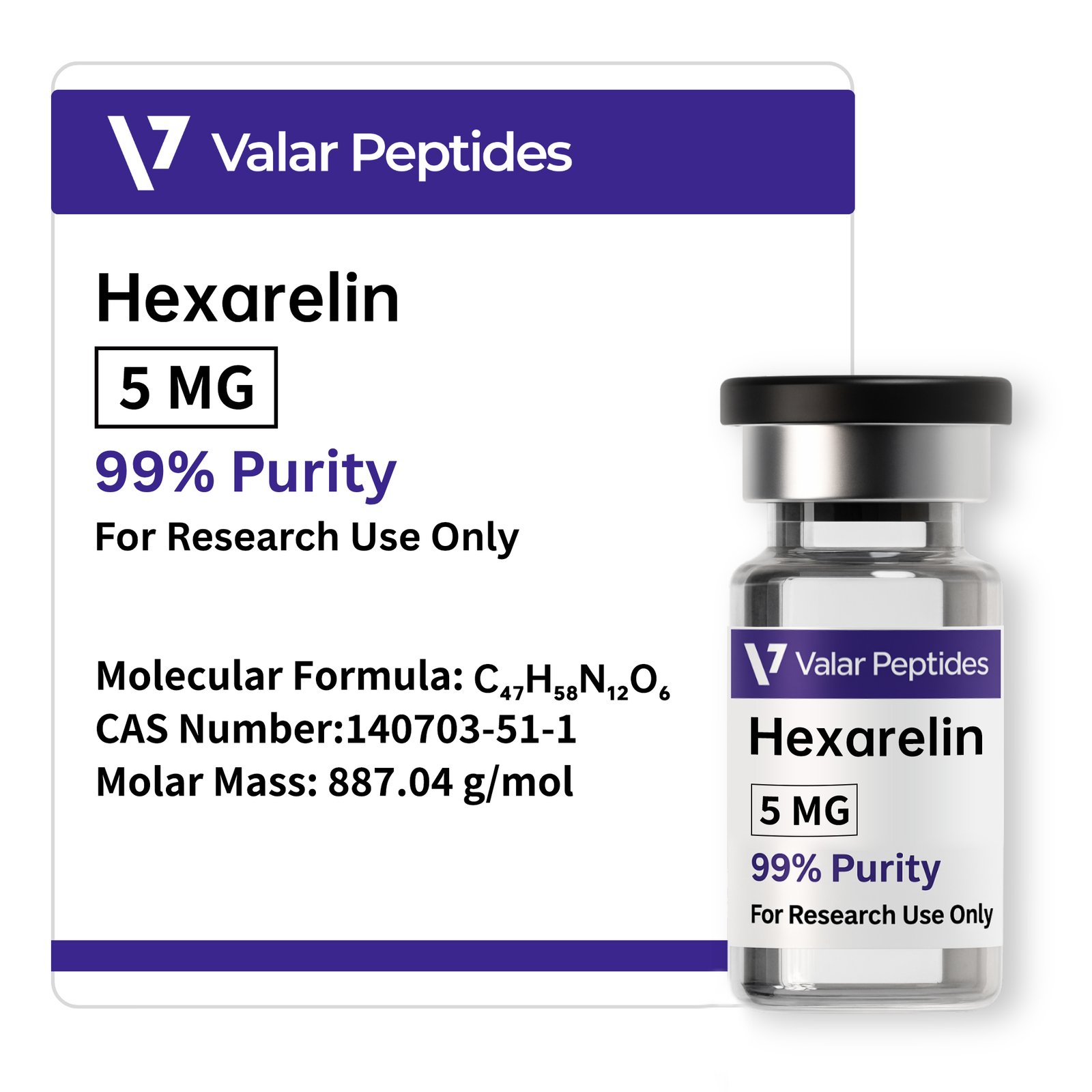 Buy Hexarelin 5mg | Growth Hormone Secretagogue Peptide