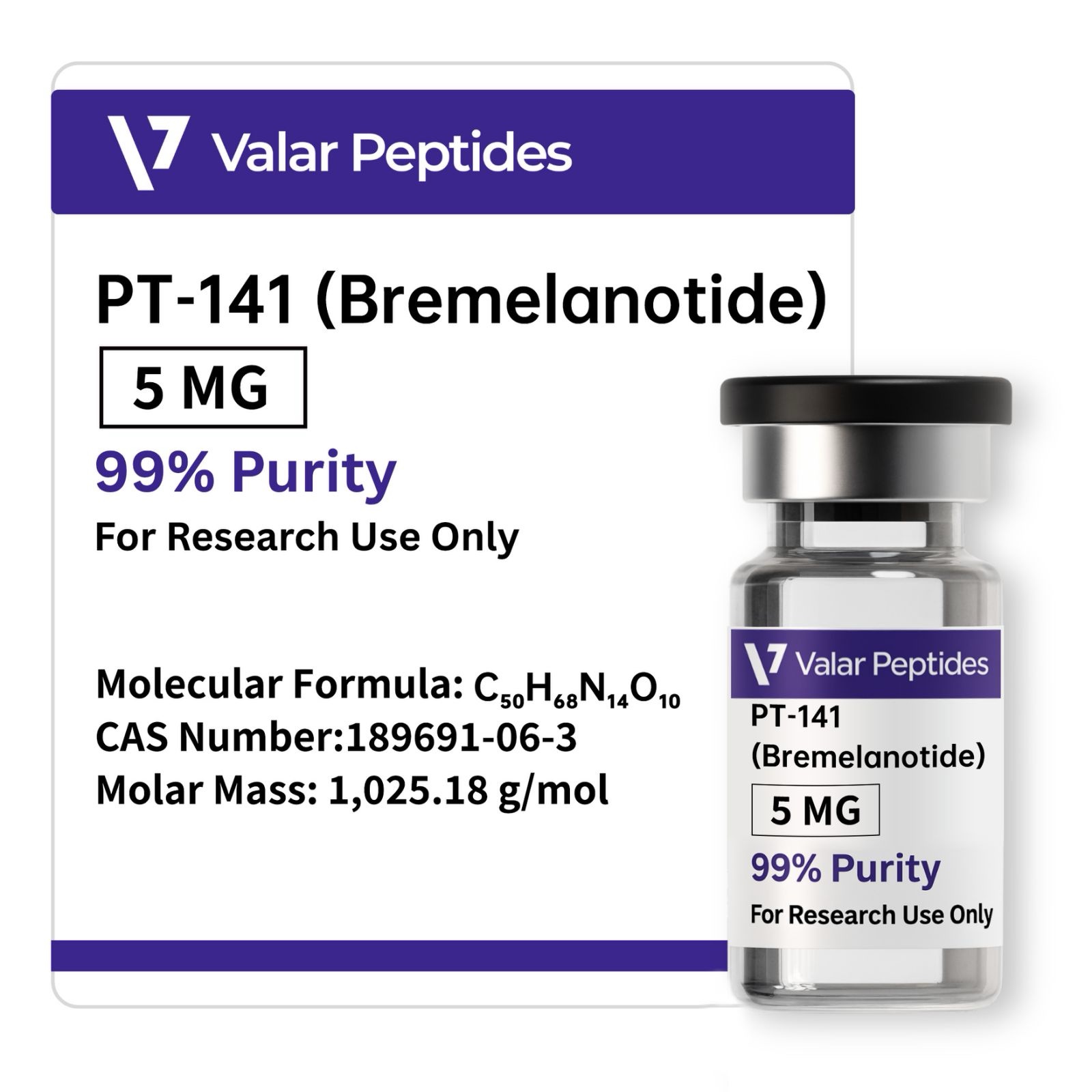 Buy PT-141 (Bremelanotide) 5mg | Premium Research Peptides